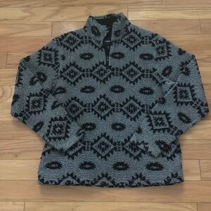 Wrangler | quarter zip fleece | Gray/Black | size S